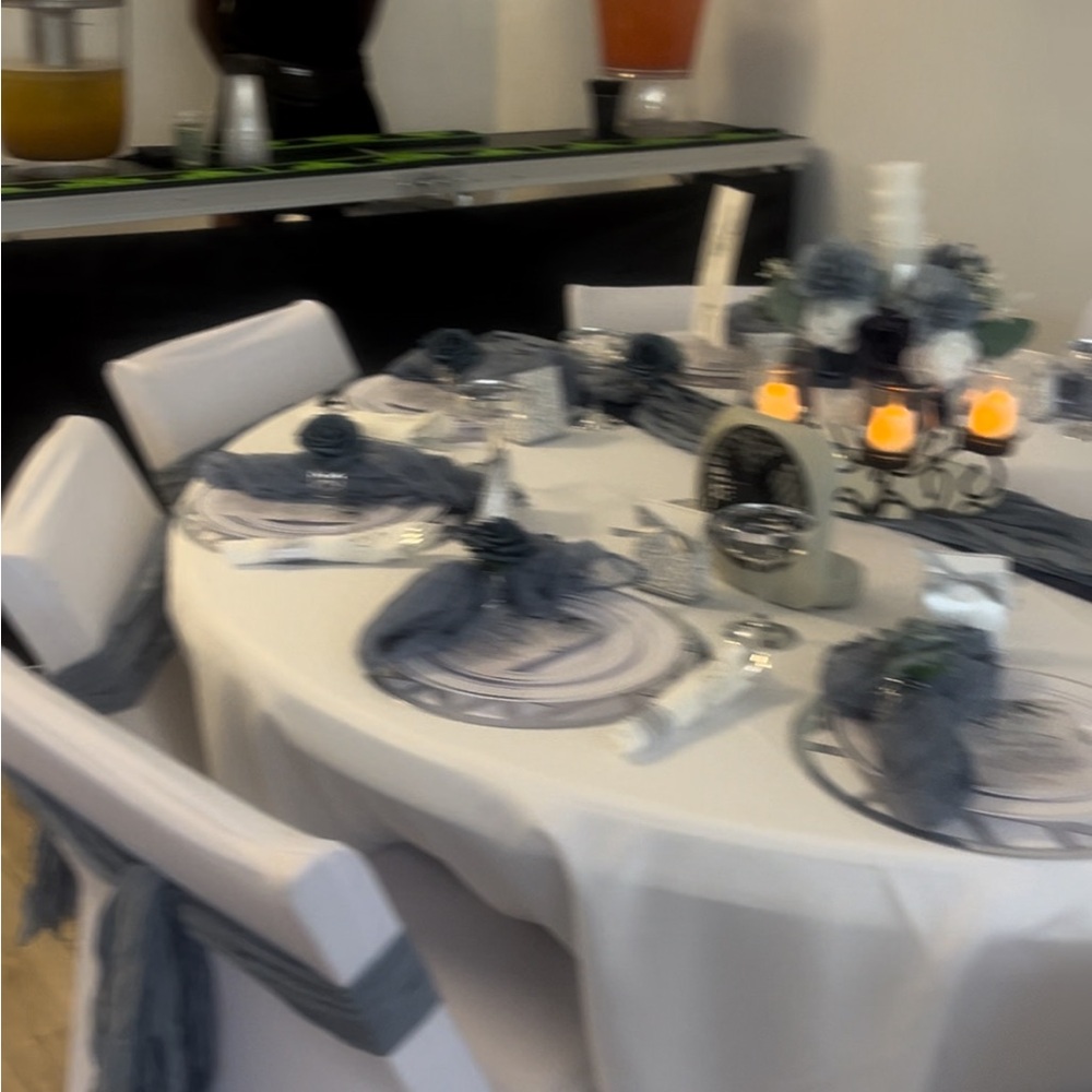 Elegant Gray Dining Set